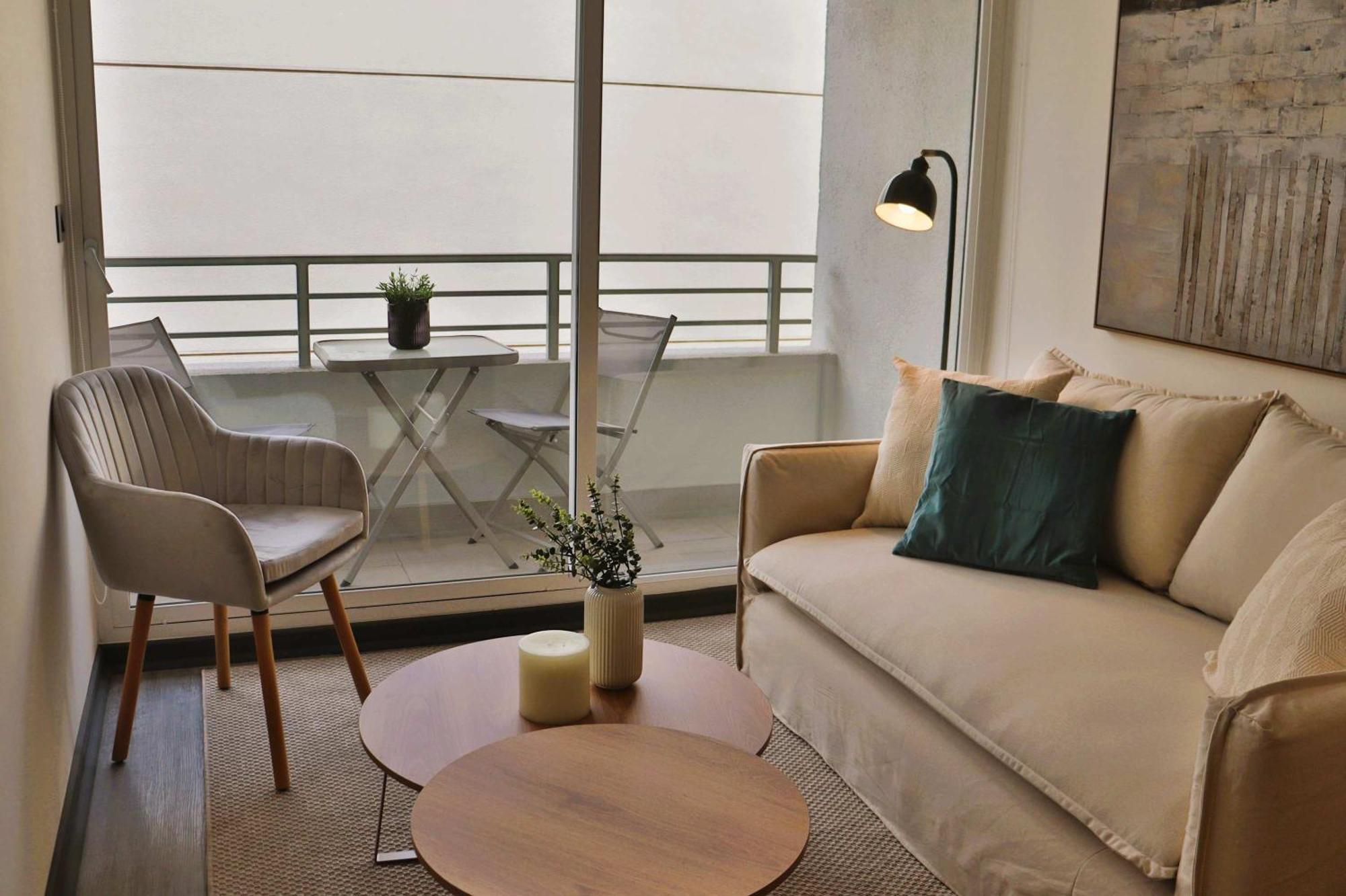 Hom I Inmejorable Depto 1d1b Terraza En Argomedo Stgo Arg830 Apartamento